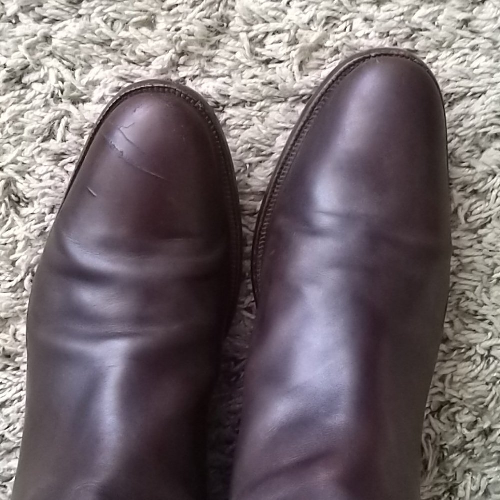 Burberry Riding Boots Brown Leather Horse Bit Knee - Picture 4 of 8